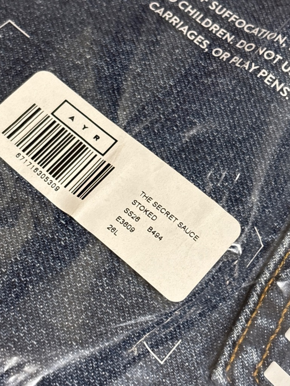 AYR The Secret Sauce Jeans in Stoked size 26 Long NEW - Picture 7 of 7